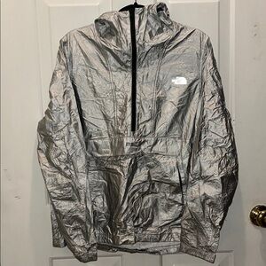 The North Face Metallic Silver Windbreaker